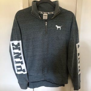 Victoria’s Secret Pink Grey quarter zip pullover